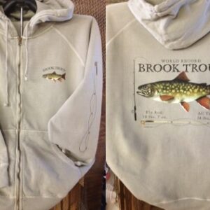 sweatshirt with brook trout design