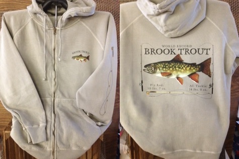 sweatshirt with brook trout design