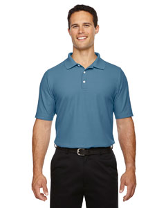 blue shirt on a man