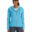 Ladies blue embroidered zip hoodie