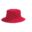 A red adult bucket hat in the picture