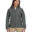 Ladies embroidered gray full zip fleece