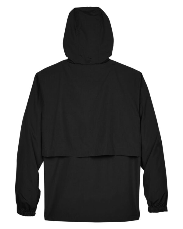 A Black Color Sweater With a Hood Back One