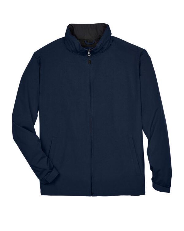 A Navy Blue Color Sweater With Front Zipper