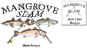 Mens fish tshirt mangroove slam back design