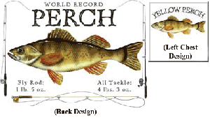 Mens fish tshirt perch back design