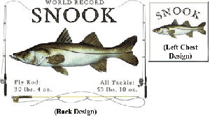 Mens fish tshirt snook back design