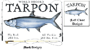 Mens fish tshirt tarpon back design