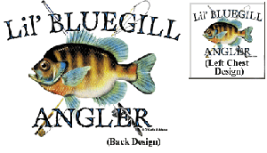 The fishing apparel blue grill chest t shirt design