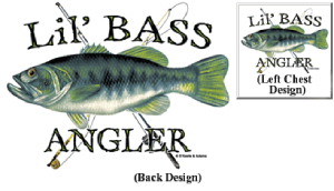 The fishing apparel bass chest t shirt design