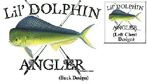 The fishing apparel dolphin left chest t shirt design