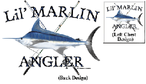 The fishing apparel marlin chest t shirt design